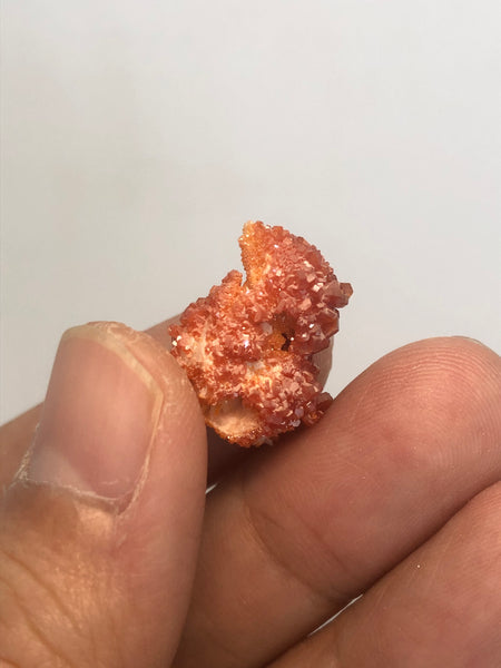Vanadinite on Barite Raw Crystals 6g