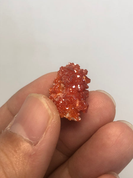 Vanadinite on Barite Raw Crystals 6g