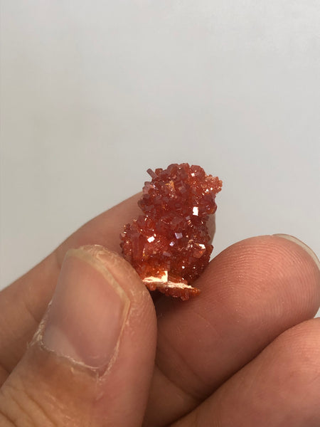 Vanadinite on Barite Raw Crystals 6g