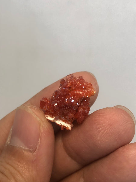 Vanadinite on Barite Raw Crystals 6g