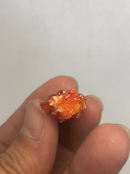 Vanadinite on Barite Raw Crystals 6g