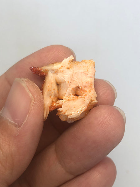 Vanadinite on Barite Raw Crystals 7g