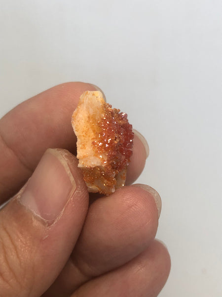 Vanadinite on Barite Raw Crystals 7g