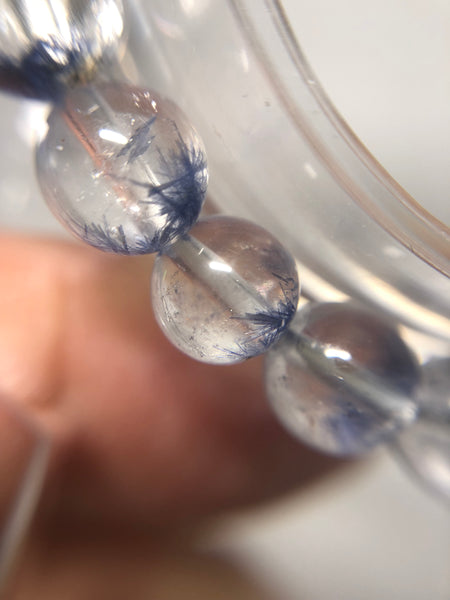 Dumortierite in Quartz Crystal Bracelets 7mm