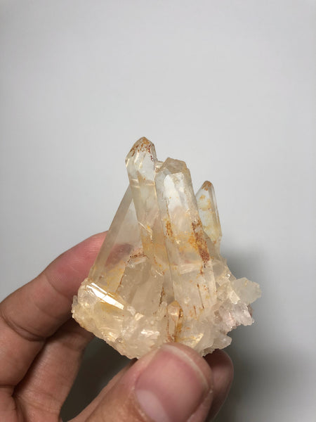 Pink Lithium Quartz Raw Crystals Cluster 80g