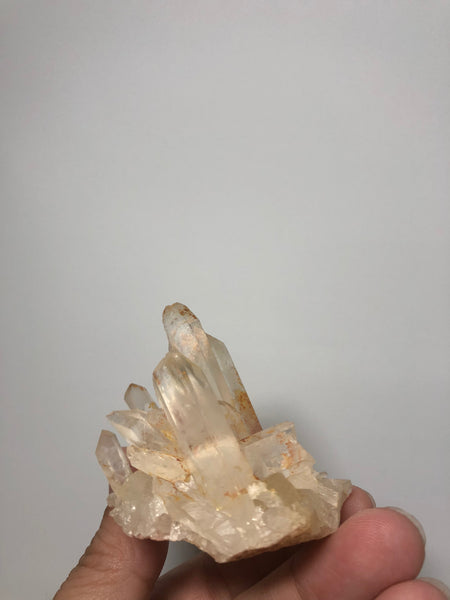 Pink Lithium Quartz Raw Crystals Cluster 80g