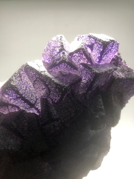 Purple Cubic Fluorite Cluster Raw Crystals 819g