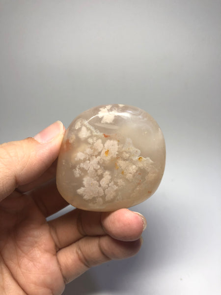 Flower Agate Palm Stones 82g