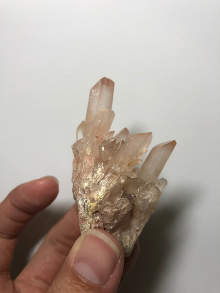 Pink Lithium Quartz Raw Crystals Cluster 82g