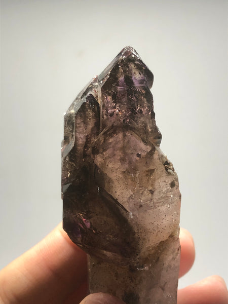 Smoky Amethyst with Red Hematite Scepter Raw Crystals 84g