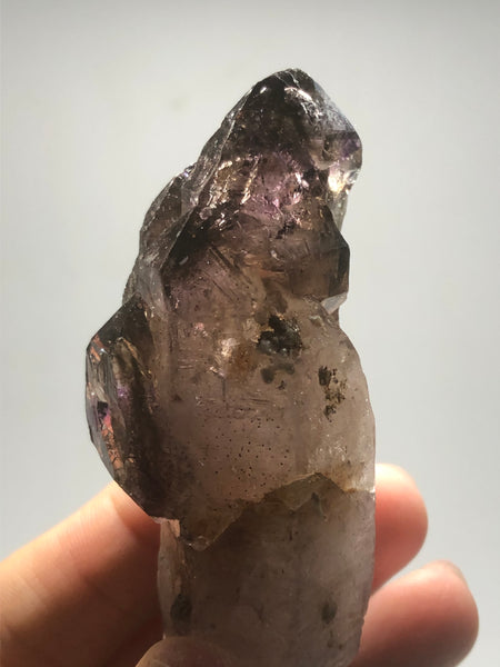 Smoky Amethyst with Red Hematite Scepter Raw Crystals 84g