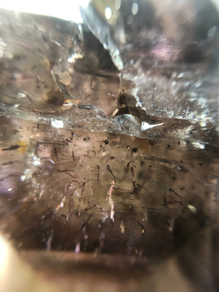 Smoky Amethyst with Red Hematite Scepter Raw Crystals 84g