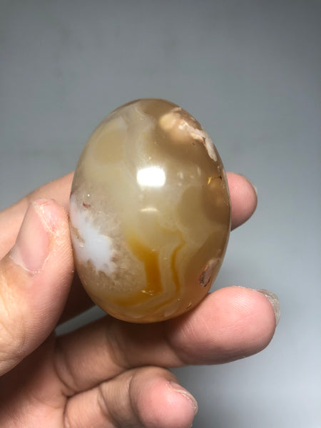 Flower Agate Palm Stones 85g