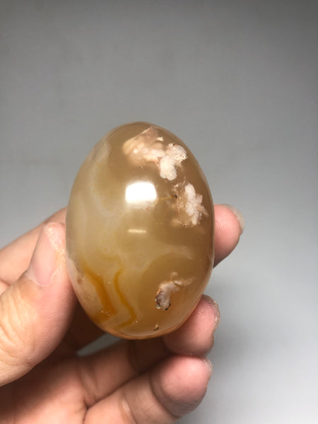 Flower Agate Palm Stones 85g