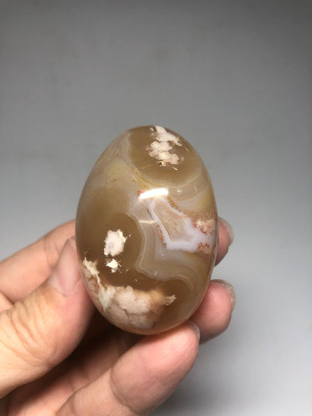 Flower Agate Palm Stones 85g