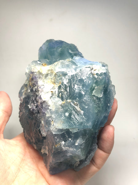 Green Blue Etched Cubic Fluorite Raw Crystals 869g