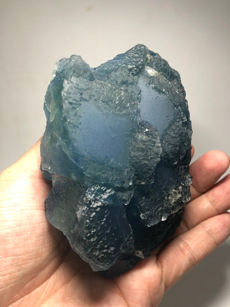 Green Blue Etched Cubic Fluorite Raw Crystals 869g