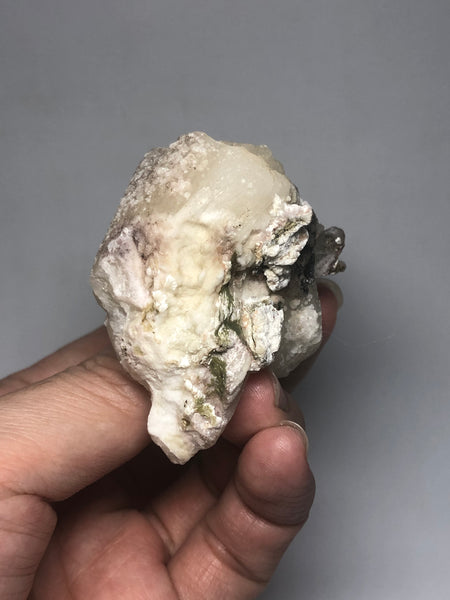 Green Apophyllite on Stilbite Raw Crystals 88g
