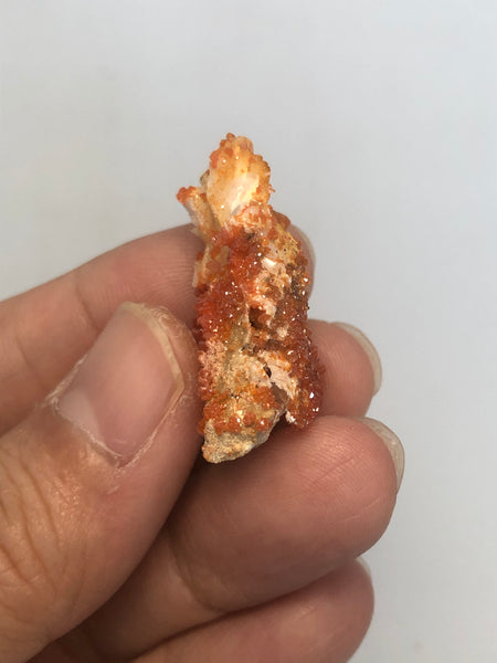 Vanadinite on Barite Raw Crystals 8g