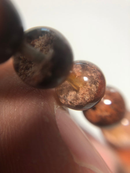 Yellow Phantom Quartz (Lodolite) Crystal Bracelets 8mm