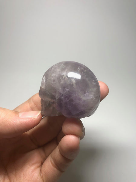 Purple Fluorite Crystal Skull 95g