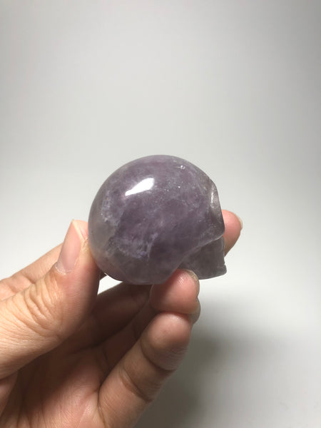 Purple Fluorite Crystal Skull 95g