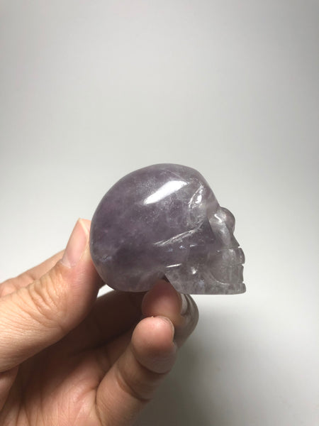 Purple Fluorite Crystal Skull 95g