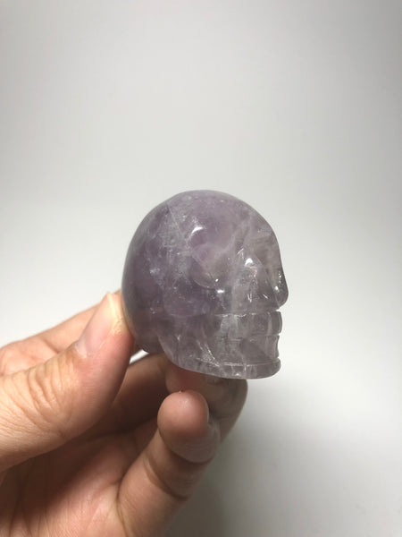 Purple Fluorite Crystal Skull 95g