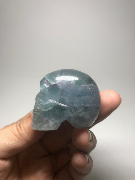 Rainbow Fluorite Crystal Skull 95g