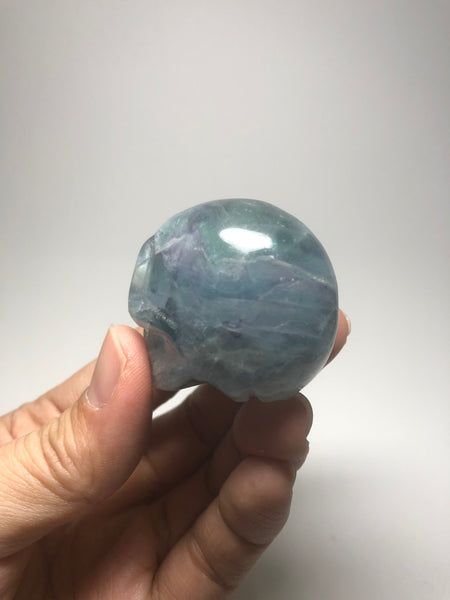 Rainbow Fluorite Crystal Skull 95g