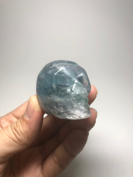 Rainbow Fluorite Crystal Skull 95g