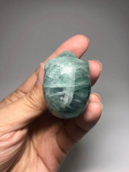 Green Fluorite Crystal Skull 96g