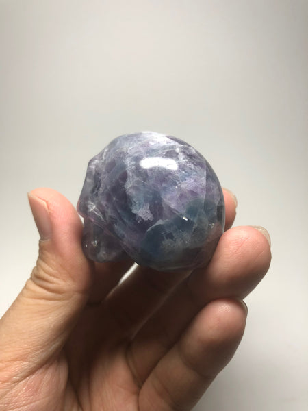 Rainbow Fluorite Crystal Skull 96g