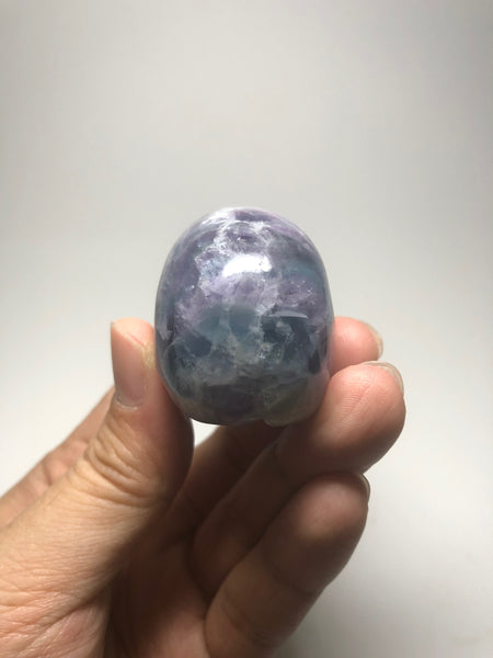Rainbow Fluorite Crystal Skull 96g