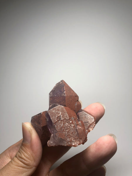 Red Amethyst Raw Crystals Cluster from Brazil 96g