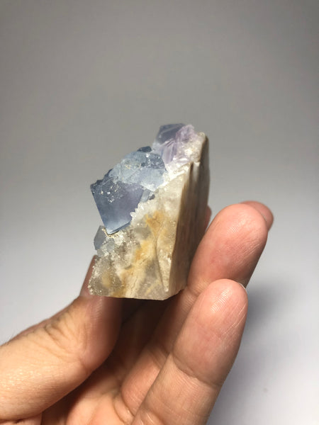 Blue Purple Fluorite Raw Crystals 98g