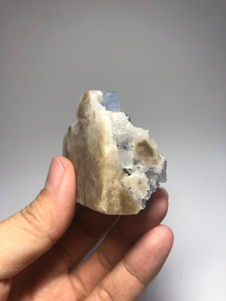 Blue Purple Fluorite Raw Crystals 98g