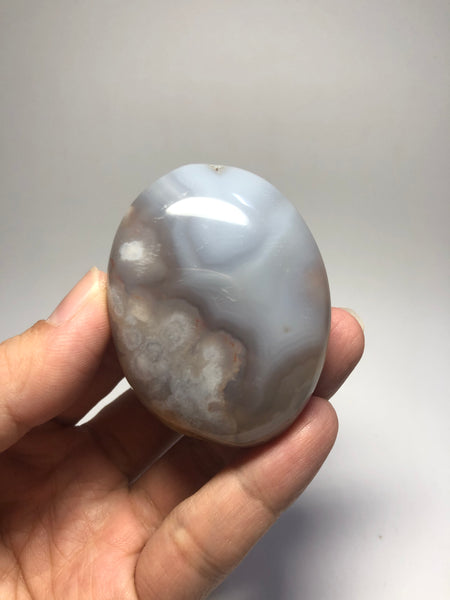 Flower Agate Palm Stones 99g