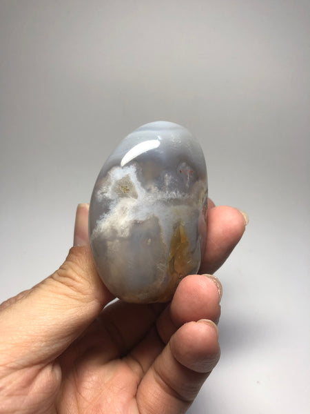 Flower Agate Palm Stones 99g