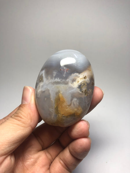 Flower Agate Palm Stones 99g