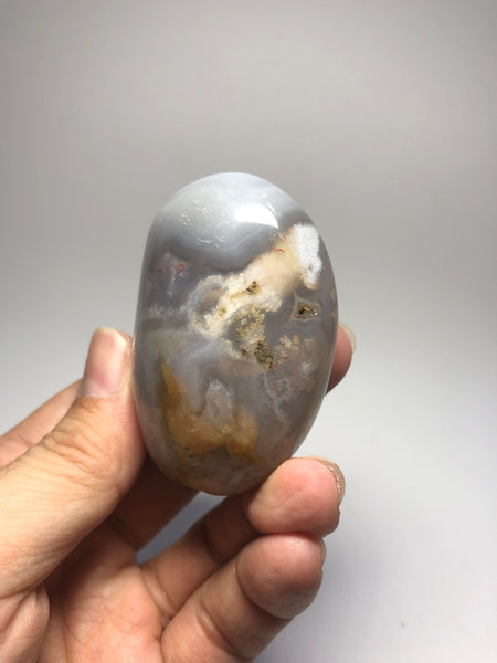 Flower Agate Palm Stones 99g