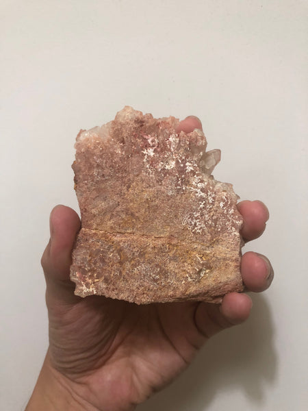 Pink Lithium Quartz Raw Crystals Cluster