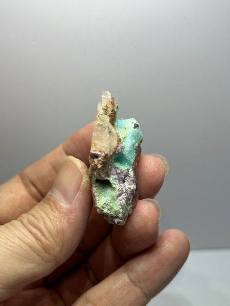 Druzy Chrysocolla With Cobaltoan Calcite Raw Crystals 24g