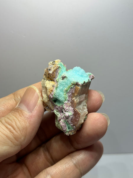 Druzy Chrysocolla With Cobaltoan Calcite Raw Crystals 24g