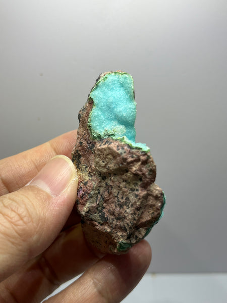 Druzy Chrysocolla With Cobaltoan Calcite Raw Crystals 41g