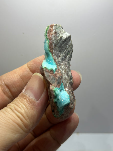 Druzy Chrysocolla With Cobaltoan Calcite Raw Crystals 41g