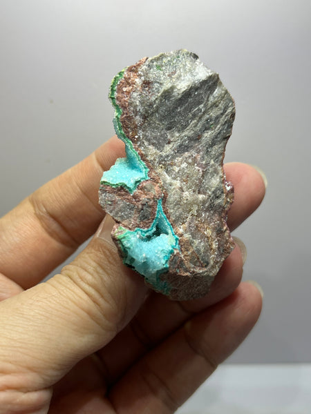 Druzy Chrysocolla With Cobaltoan Calcite Raw Crystals 41g