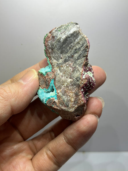 Druzy Chrysocolla With Cobaltoan Calcite Raw Crystals 41g