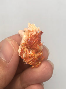 Vanadinite on Barite Raw Crystals 10g