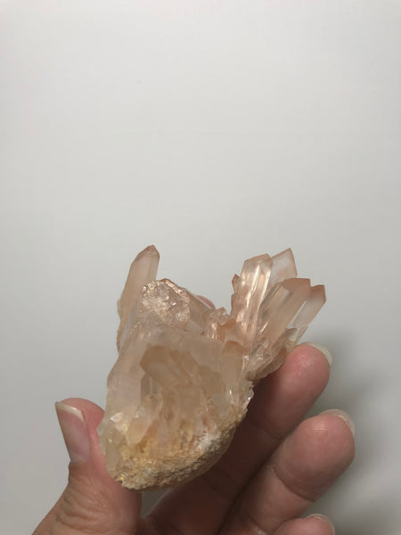 Pink Lithium Quartz Raw Crystals Cluster 120g